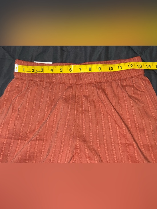 Three Dots Pants - Three Dots Women's Burnt Orange Flat-Front Elastic-Waist Shorts